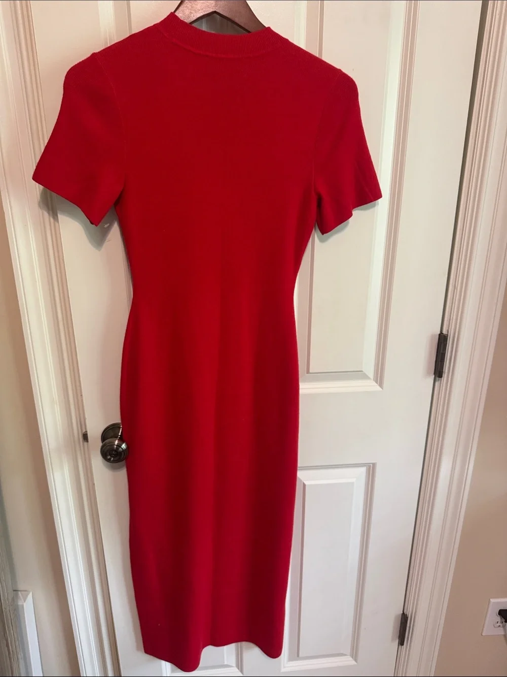 Abercrombie & Fitch Red Short-Sleeve bodycon knit Dress